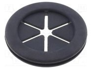 Grommet; with bulkhead; Ømount.hole: 28.5mm; Øhole: 25.5mm; rubber FIX&FASTEN