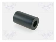 Spacer sleeve; cylindrical; polystyrene; L: 12mm; Øout: 7mm; black FIX&FASTEN