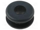 Grommet; Ømount.hole: 8.4mm; Øhole: 5.5mm; rubber; black FIX&FASTEN