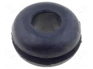 Grommet; Ømount.hole: 7.9mm; Øhole: 4.7mm; rubber; black FIX&FASTEN