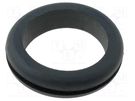Grommet; Ømount.hole: 19.5mm; Øhole: 18mm; rubber; black FIX&FASTEN