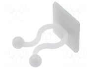 Cable clips; ØBundle : 10mm; polyamide; natural; UL94V-2; H: 27.3mm FIX&FASTEN