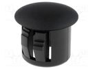 Stopper; polyamide; Wall thick: 3.3mm; H: 10.1mm; black FIX&FASTEN