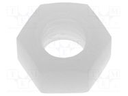 Nut; hexagonal; M5; polyamide; H: 4.4mm; 8mm FIX&FASTEN