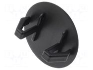 Stopper; H: 12.1mm; black; polyamide; UL94V-2; Dim: Ø30mm FIX&FASTEN
