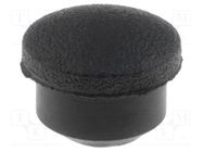 Stopper; elastomer thermoplastic TPE; Øhole: 5.6mm; H: 5mm; black FIX&FASTEN