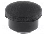 Stopper; H: 5mm; black; elastomer thermoplastic TPE; Dim: Ø7mm FIX&FASTEN
