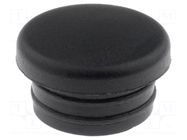 Stopper; H: 5.7mm; black; elastomer thermoplastic TPE; Dim: Ø10mm FIX&FASTEN