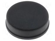 Self-adhesive foot; black; rubber; A: 20mm; B: 19mm; C: 6mm FIX&FASTEN