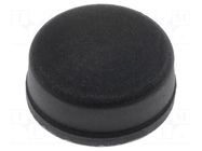 Self-adhesive foot; black; rubber; A: 11mm; B: 10.5mm; C: 5mm FIX&FASTEN