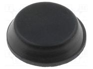 Self-adhesive foot; black; rubber; A: 12.7mm; B: 11.5mm; C: 3.8mm 