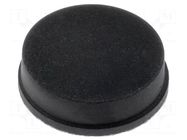 Self-adhesive foot; black; rubber; A: 11.3mm; B: 10.7mm; C: 3.2mm FIX&FASTEN