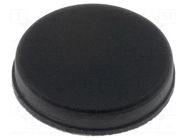 Self-adhesive foot; black; rubber; A: 11.7mm; B: 10.6mm; C: 2.85mm FIX&FASTEN