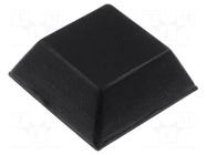 Self-adhesive foot; black; rubber; A: 20mm; B: 14mm; C: 7.6mm FIX&FASTEN