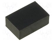 Self-adhesive foot; H: 2.5mm; black; rubber; W: 6mm; L: 4mm 