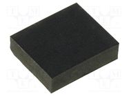 Self-adhesive foot; H: 2mm; black; rubber; W: 7mm; L: 6mm 