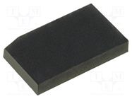 Self-adhesive foot; H: 1.6mm; black; rubber; W: 9.9mm; L: 6mm FIX&FASTEN