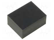 Self-adhesive foot; H: 5mm; black; rubber; W: 10mm; L: 8mm FIX&FASTEN