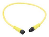 SENSOR CORD, 4P M12 PLUG-RCPT, 19.7"