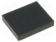 Self-adhesive foot; H: 3mm; black; rubber; W: 12mm; L: 15mm FIX&FASTEN