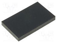 Self-adhesive foot; H: 3mm; black; rubber; W: 15mm; L: 25mm 