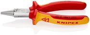 KNIPEX 22 06 160 Round Nose Pliers insulated with multi-component grips, VDE-tested chrome-plated 160 mm