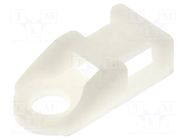 Holder; screw; polyamide; natural; Tie width: 5mm; Ht: 4.9mm FIX&FASTEN