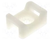 Holder; screw; polyamide; natural; Tie width: 9.2mm; Ht: 9.6mm FIX&FASTEN