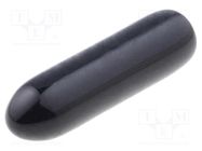 Cap; Body: black; Øint: 2mm; Mat: PVC Soft; L: 12mm; Wall thick: 0.8mm FIX&FASTEN