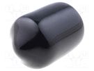 Cap; Body: black; Øint: 8mm; Mat: PVC Soft; L: 10mm; Wall thick: 1mm FIX&FASTEN
