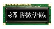 OLED, 16X2, WHITE, W/T, 4 FONT SETS
