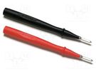 Probe tip; 10A; 1kV; red and black; Features: flat tips FLUKE