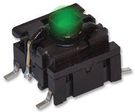 SWITCH, SMD, IP67, 3.5N, GREEN LED