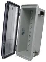 ENCLOSURE, MULTIPURPOSE, PC, GREY/CLEAR