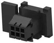 RECT PWR HOUSING, CAP, 6POS, BLACK