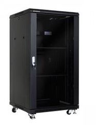 Commutation cabinet 19" 22U 600x600x1166 (black, built)
