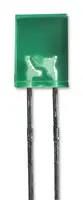 LED, 2X5MM, GREEN, 5MCD, 568NM