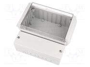 Enclosure: wall mounting; X: 166mm; Y: 161mm; Z: 93mm; ABS; grey; IP65 BOPLA