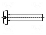 Screw; M6x12; 1; Head: cheese head; slotted; polyamide; DIN 85A BOSSARD