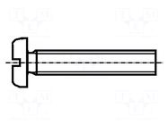 Screw; M8x25; 1.25; Head: cheese head; slotted; polyamide; DIN 85A BOSSARD