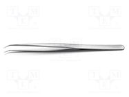 Tweezers; 140mm; for precision works; Blades: curved IDEAL-TEK