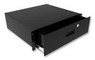 DRAWER, LOCKING, 3U, BLACK