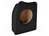 Car loudspeaker enclosure; MDF; black; 200mm; Grooving: 217mm BASSER