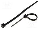 Cable tie; L: 75mm; W: 2.4mm; polyamide; 78.5N; black; Ømax: 15mm KSS WIRING