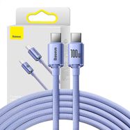 Baseus Crystal Shine cable USB-C to USB-C, 100W, 1.2m (purple), Baseus