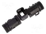 Cable holder; female; PIN: 2; straight; DT DEUTSCH