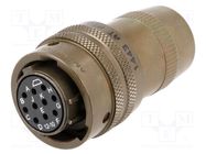 Connector: circular; plug; for cable; PIN: 10; female; soldering AMPHENOL