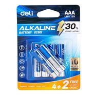 Alkaline batteries Deli  AAA LR03 4+2pcs, Deli Office