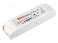 Power supply: switching; LED; 30W; 12VDC; 2.5A; 90÷264VAC; IP20 MEAN WELL