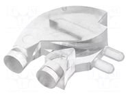 Fiber for LED; Ø3mm; No.of mod: 2; round; Front: flat; angular MENTOR